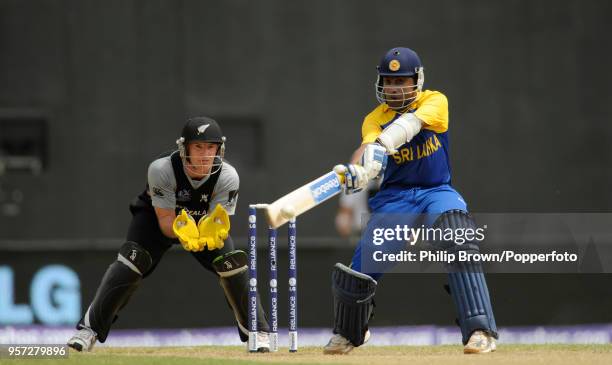 Sri Lanka's Mahela Jayawardene batting during his innings of 81 runs in the ICC World Twenty20 group match between New Zealand and Sri Lanka at...