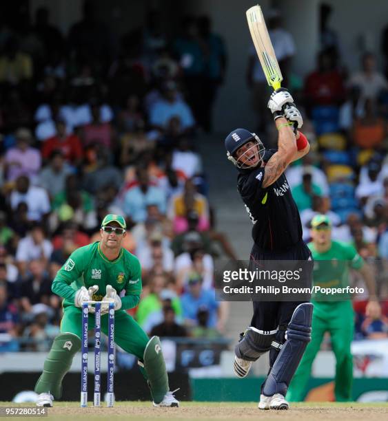England's Kevin Pietersen hits out during his innings of 53 runs in the ICC World Twenty20 Super Eight match between England and South Africa at...