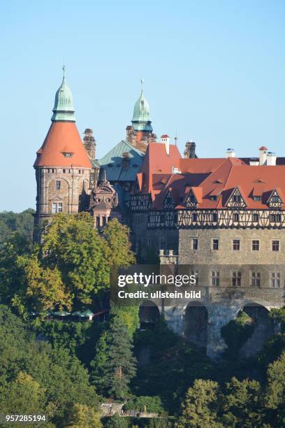 Das Schloss Fürstenstein bei Waldenburg . Im Zweiten Weltkrieg wurde das Schloss als mögliches Hauptquartier für Hitler umgebaut und an das...