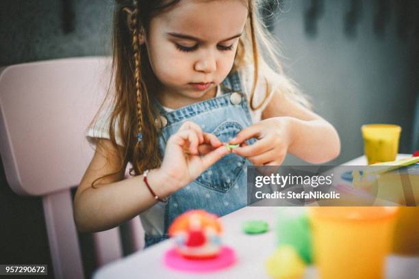 playful toddler - child's play clay stock pictures, royalty-free photos & images