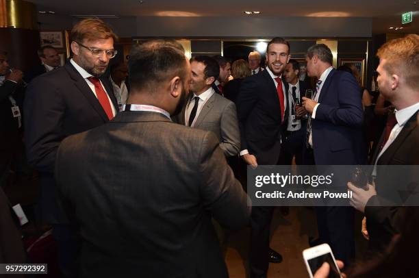 Liverpool players during meet and greet and signing session during the Player Awards at Anfield on May 10, 2018 in Liverpool, England.