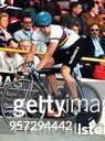 Sportler / Radsport, D Deutsche Bahnrad-Meisterschaft in Cottbus: - Der deutsche Meister bei einem Stehversuch im Finale -