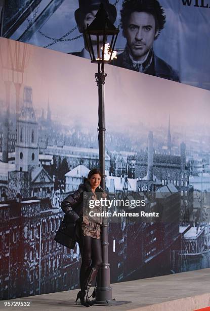 Alexandra Polzin attends the 'Sherlock Holmes' German Premiere at CineStar on January 12, 2010 in Berlin, Germany.