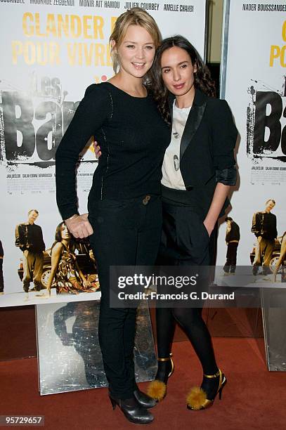 Virginie Efira and Amelle Chahbi attend "Les Barons" Paris Premiere at UGC Cine Cite des Halles on January 12, 2010 in Paris, France.
