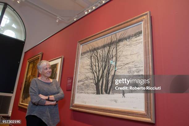 Scottish artist Victoria Crowe attends a press launch of the new exhibition 'Victoria Crowe: Beyond Likeness' at Scottish National Portrait Gallery...