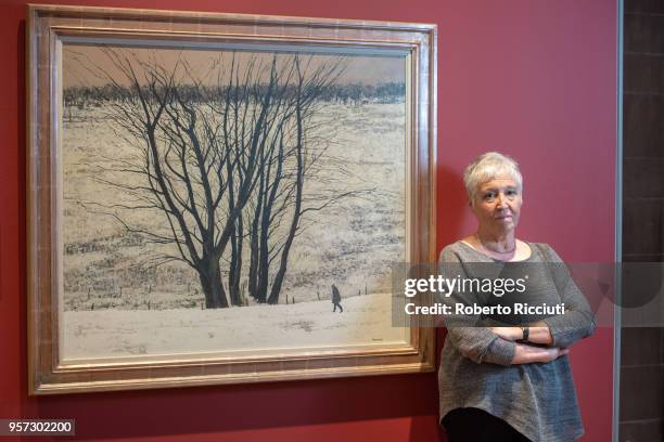 Scottish artist Victoria Crowe attends a press launch of the new exhibition 'Victoria Crowe: Beyond Likeness' at Scottish National Portrait Gallery...