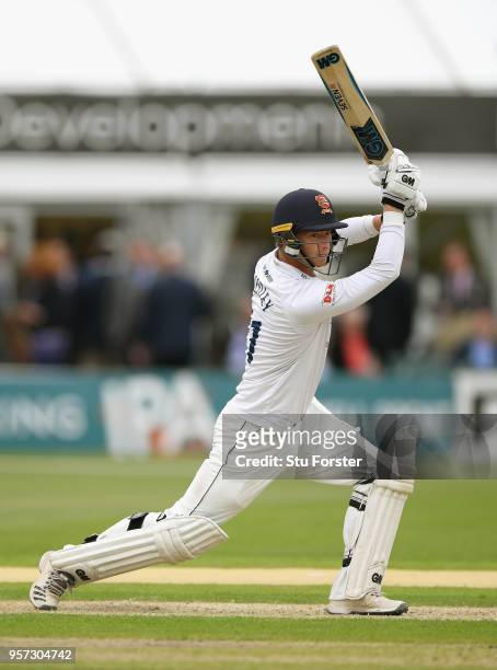 Essex batsman Tom Westley drives during day one of the Specsavers County Championship Division One match between Worcestershire and Essex at New Road...