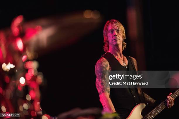 Bassist Duff McKagan of Guns and Roses performs on stage during the MusiCares Concert For Recovery presented by Amazon Music at the Showbox on May...