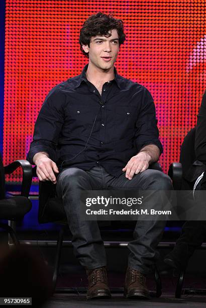 Actor Ethan Peck speaks onstage at the ABC '10 Things I Hate About You' Q&A portion of the 2010 Winter TCA Tour day 4 at the Langham Hotel on January...