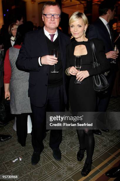 Television presenter Christiane Gerboth and her husband Hans-Ulrich Joerges attend the long night of the 'Sueddeutsche Zeitung' at Martin Gropius Bau...