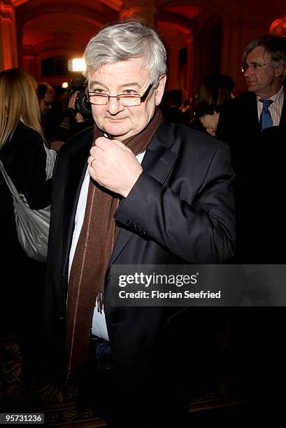 Former German Foreign Minister Joschka Fischer attend the long night of the 'Sueddeutsche Zeitung' at Martin Gropius Bau on January 12, 2010 in...