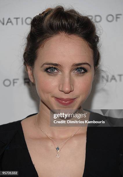 Actress Zoe Kazan attends the 2010 National Board of Review Awards Gala at Cipriani 42nd Street on January 12, 2010 in New York City.