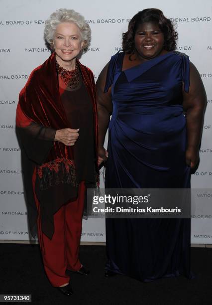 Ellen Burstyn and Gabourey Sidibe the 2010 National Board of Review Awards Gala at Cipriani 42nd Street on January 12, 2010 in New York City.