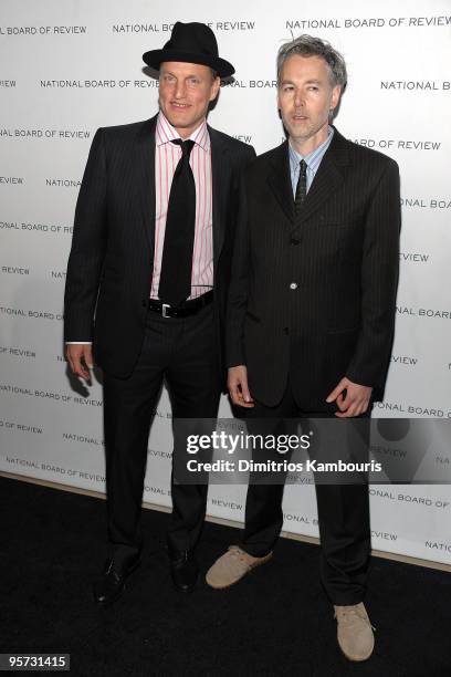 Actor Woody Harrelson and musician Adam Yauch attend the 2010 National Board of Review Awards Gala at Cipriani 42nd Street on January 12, 2010 in New...