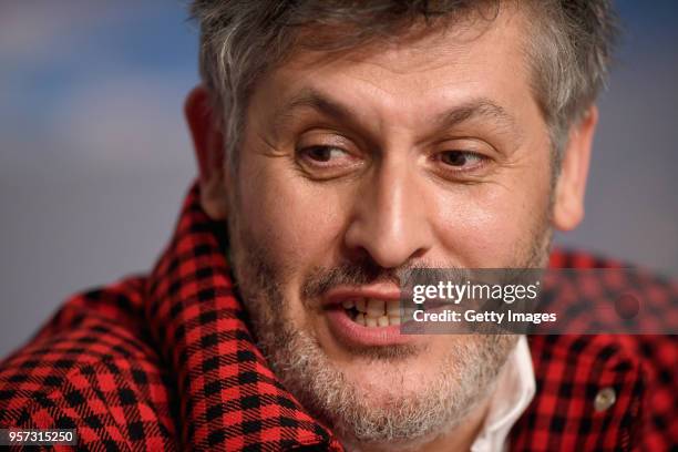 Christophe Honore attends the press conference for "Sorry Angel " during the 71st annual Cannes Film Festival at Palais des Festivals on May 11, 2018...