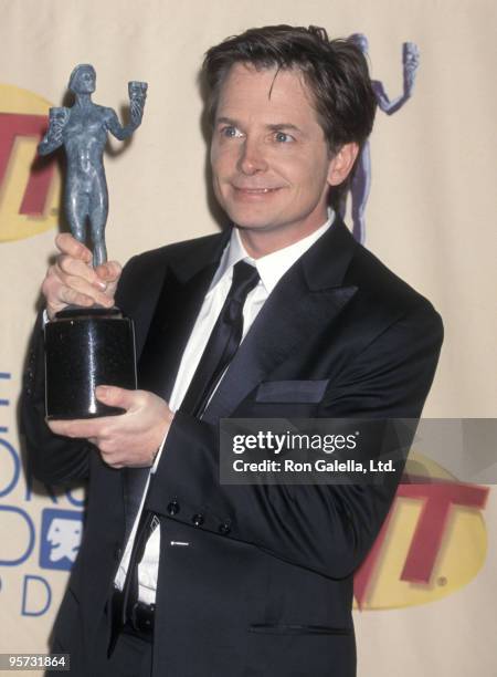 Actor Michael J. Fox attends the Sixth Annual Screen Actors Guild Awards on March 12, 2000 at Shrine Auditorium in Los Angeles, California.