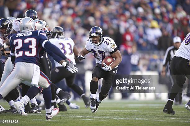 Playoffs: Baltimore Ravens Ray Rice in action vs New England Patriots. Foxboro, MA 1/10/2010 CREDIT: Al Tielemans