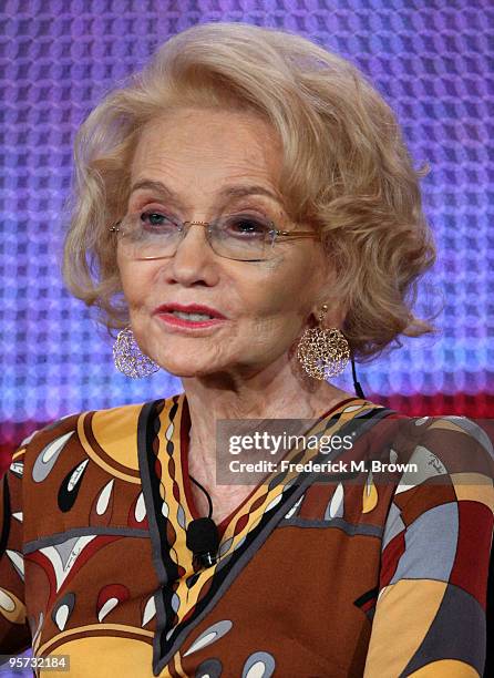 Creator Agnes Nixon speaks onstage at the ABC 'All My Children' Q&A portion of the 2010 Winter TCA Tour day 4 at the Langham Hotel on January 12,...
