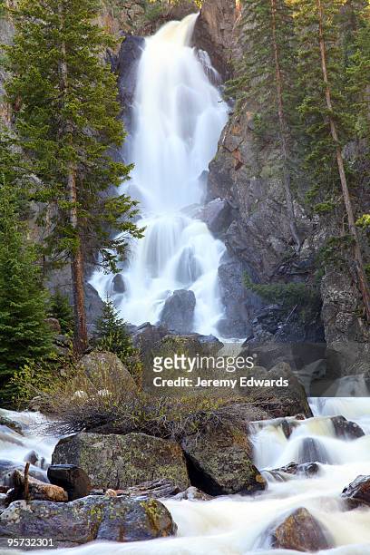 fish creek falls, colorado - boulder co stock pictures, royalty-free photos & images