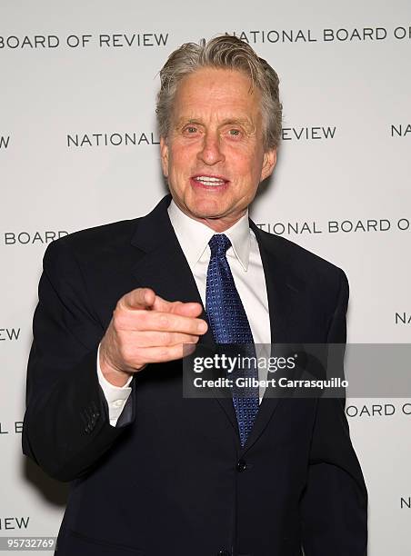 Actor Michael Douglas attends the 2010 National Board of Review Awards Gala at Cipriani 42nd Street on January 12, 2010 in New York City.