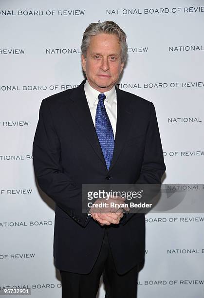 Actor Michael Douglas attends the National Board of Review of Motion Pictures Awards gala at Cipriani 42nd Street on January 12, 2010 in New York...
