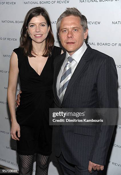 Walter Kirn and guest attends the 2010 National Board of Review Awards Gala at Cipriani 42nd Street on January 12, 2010 in New York City.