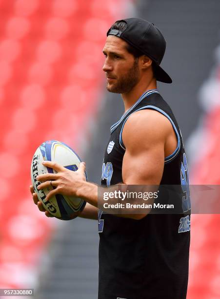 Bilbao , Spain - 11 May 2018; Maxime Machenaud during the Racing 92 Rugby Captain's Run at San Mames Stadium, in Bilbao, Spain.