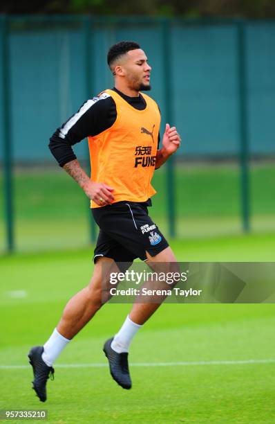 Jamaal Lascelles during the Newcastle United Training Session at the Newcastle United Training Centre on May 11 in Newcastle upon Tyne, England.