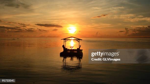 cabana sunrise - negros oriental stock-fotos und bilder