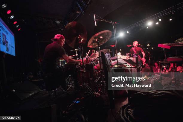 Drummer Chad Smith of Red Hot Chili Peppers performs on stage during the MusiCares Concert For Recovery presented by Amazon Music at the Showbox on...
