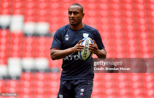 Bilbao , Spain - 11 May 2018; Joe Rokocoko during the Racing 92 captain's run at San Mames Stadium, in Bilbao, Spain.