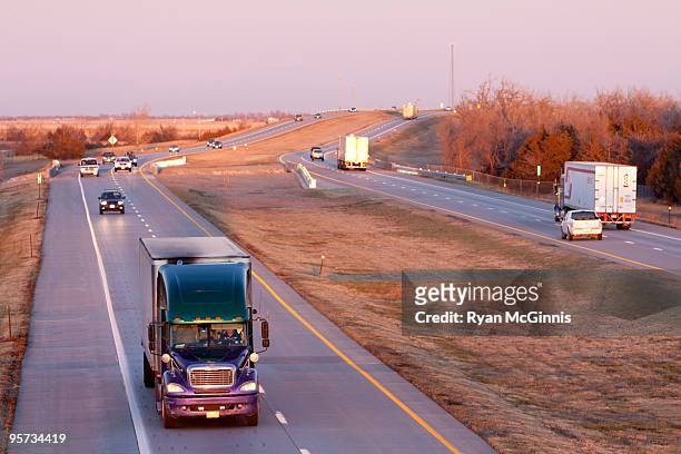 interstate 80 trucks - ryan mcginnis stock pictures, royalty-free photos & images