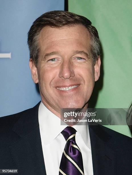 News anchor Brian Williams attends the NBC Universal press tour cocktail party at The Langham Resort on January 10, 2010 in Pasadena, California.