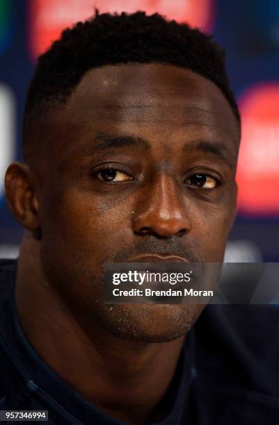 Bilbao , Spain - 11 May 2018; Captain Yannick Nyanga during the Racing 92 Press Conference at San Mames Stadium, in Bilbao, Spain.