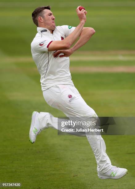 Craig Overton of Somerset bowls during Day One of the Specsavers County Championship Division One match between Somerset and Hampshire at The Cooper...