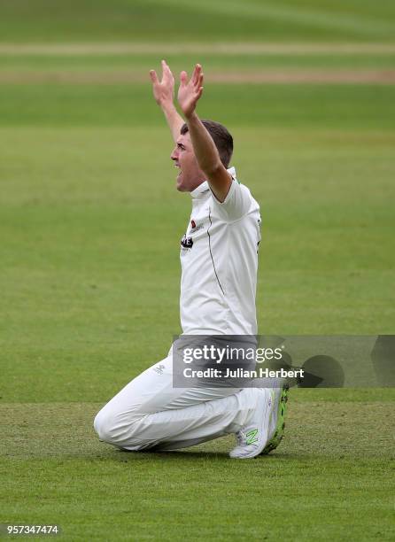 Craig Overton of Somerset in action during Day One of the Specsavers County Championship Division One match between Somerset and Hampshire at The...