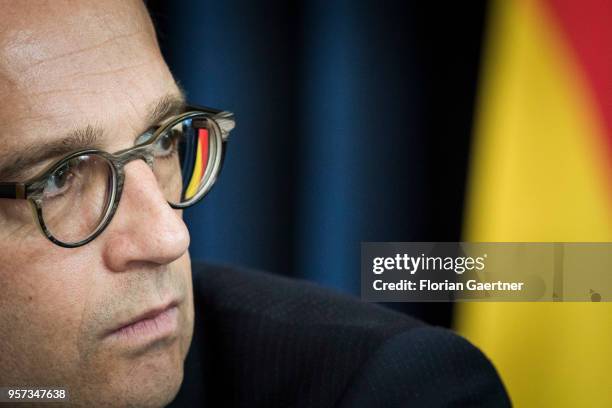 German Foreign Minister Heiko Maas is pictured during a press conference on May 11, 2018 in Palanga, Lithuania. Maas travels to Palanga for the B3+1...