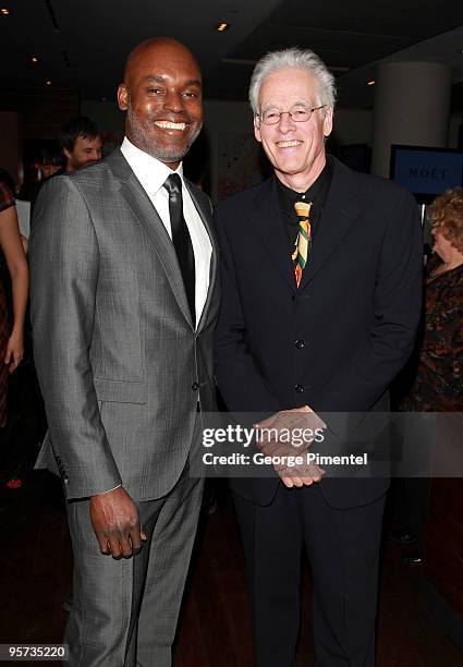 Co-director and host Cameron Bailey and TFCA President Brian Johnson attend the Toronto Film Critics Awards on January 12, 2010 at Nota Bene...