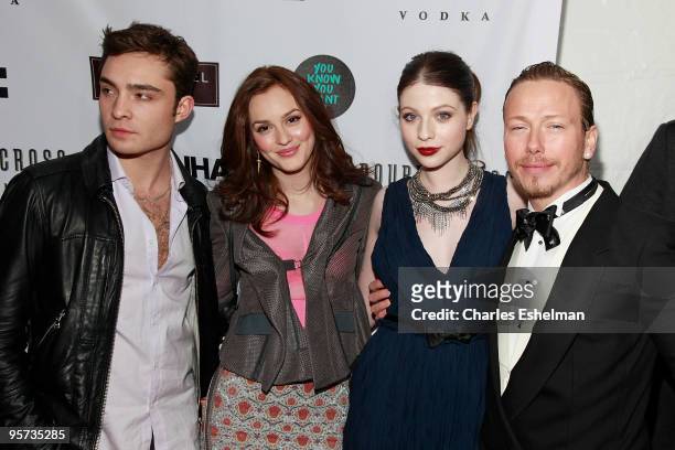 Gossip Girls" actors Ed Westwick, Leighton Meester, Michelle Trachtenberg and costume designer Eric Daman attend the "You Know You Want It"...