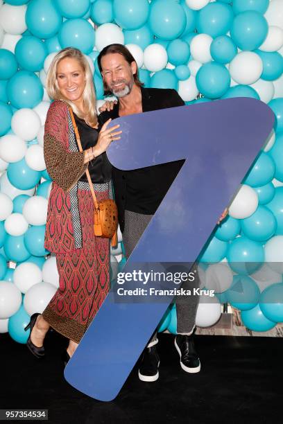 Janine Kunze and Dirk Budach are seen on board during the naming ceremony of the cruise ship 'Mein Schiff 1' on May 11, 2018 in Hamburg, Germany.