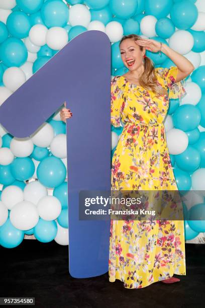 Ruth Moschner is seen on board during the naming ceremony of the cruise ship 'Mein Schiff 1' on May 11, 2018 in Hamburg, Germany.