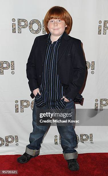 Actor Tucker Albrizzi arrives at the iPOP! Awards Showcase Gala at Hyatt Regency Century Plaza on January 12, 2010 in Century City, California.