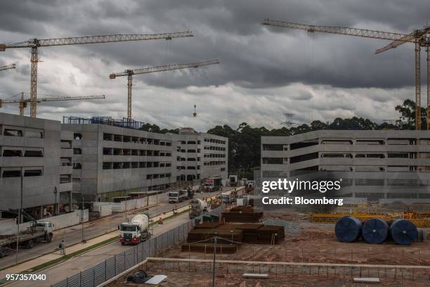 The Reserva Paulista residential complex stands under construction in Sao Paulo, Brazil, on Wednesday, March 21, 2018. The world's third-largest...