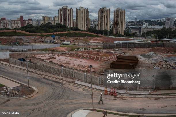 The Reserva Paulista residential complex stands under construction in Sao Paulo, Brazil, on Wednesday, March 21, 2018. The world's third-largest...