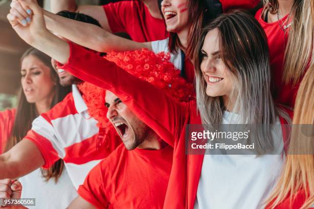 fans at stadium together - awards party 2018 stock pictures, royalty-free photos & images