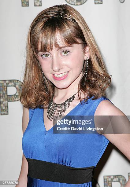 Actress Allisyn Ashley Arm attends the iPOP! Awards Showcase Gala at Hyatt Regency Century Plaza on January 12, 2010 in Century City, California.