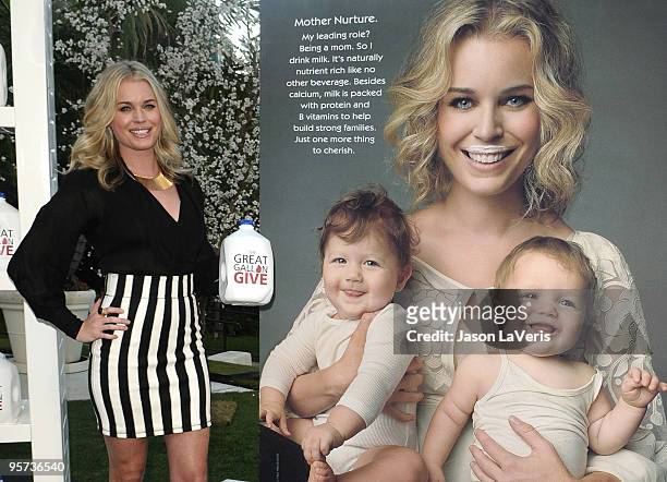 Rebecca Romijn launches the National Milk Mustache "got milk?" Great Gallon Give program at The Backyard at W Hotel on January 11, 2010 in Westwood,...