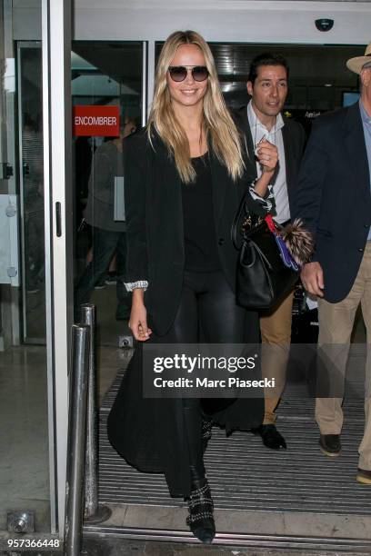 Model Natasha Poly is seen during the 71st annual Cannes Film Festival at Nice Airport on May 11, 2018 in Nice, France.