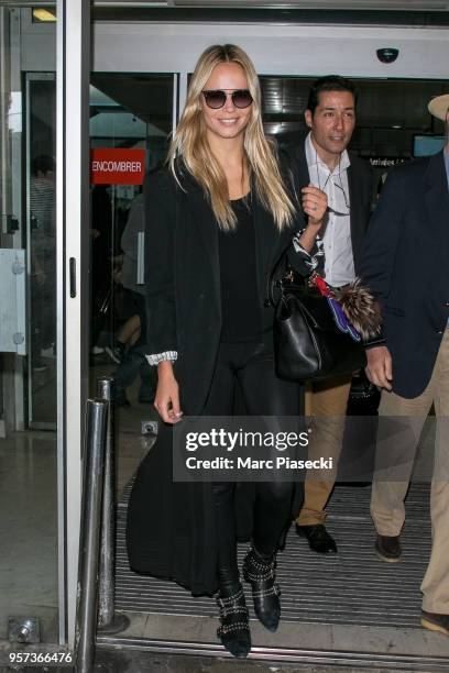 Model Natasha Poly is seen during the 71st annual Cannes Film Festival at Nice Airport on May 11, 2018 in Nice, France.