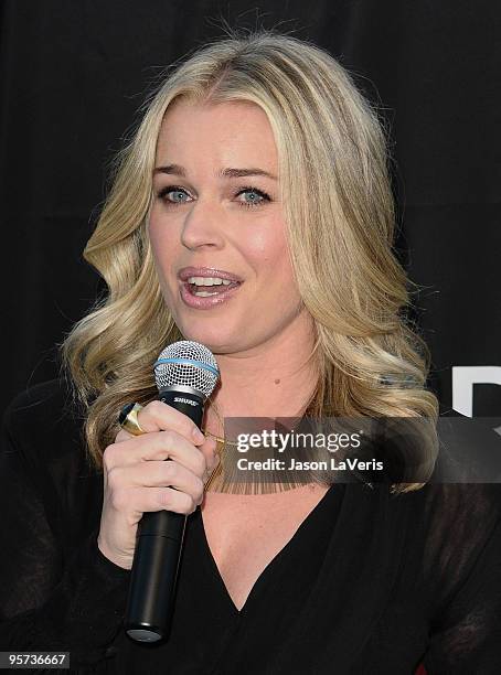 Rebecca Romijn launches the National Milk Mustache "got milk?" Great Gallon Give program at The Backyard at W Hotel on January 11, 2010 in Westwood,...